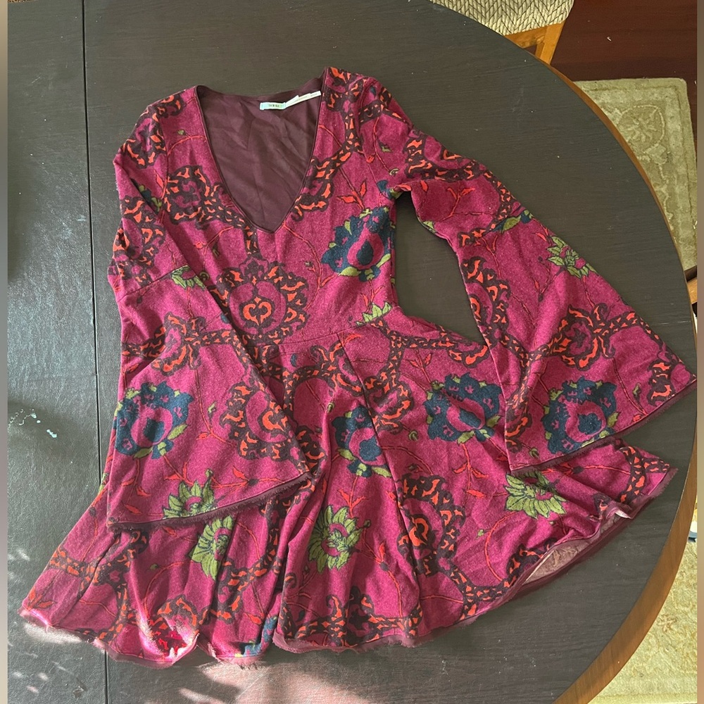Kimchi Blue Burgundy and Pink Dress